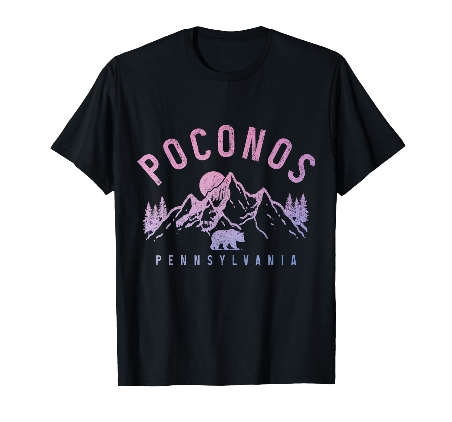 Poconos Pennsylvania Mountains Bear Nature Vintage T-Shirt