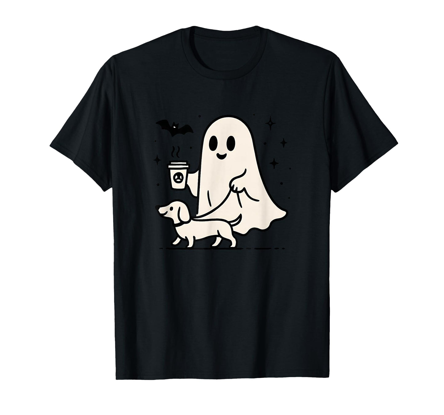 Funny Dachshund Ghost Halloween Spooky Season Weenie Dog T-Shirt