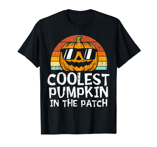 Coolest Pumpkin in The Patch Toddler Boys Halloween Kids T-Shirt