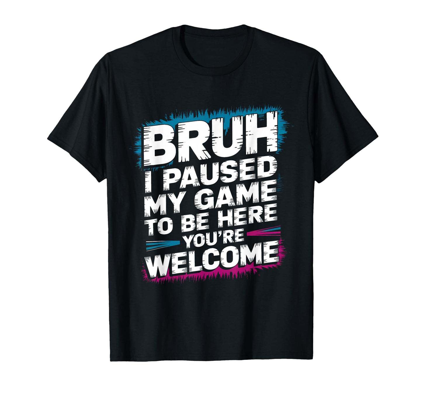 Bruh I Paused My Game Funny Skeleton Halloween Gamer Gaming T-Shirt
