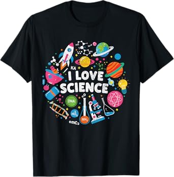 I Love Science -Kids Science Lovers Gifts Ideas T-Shirt