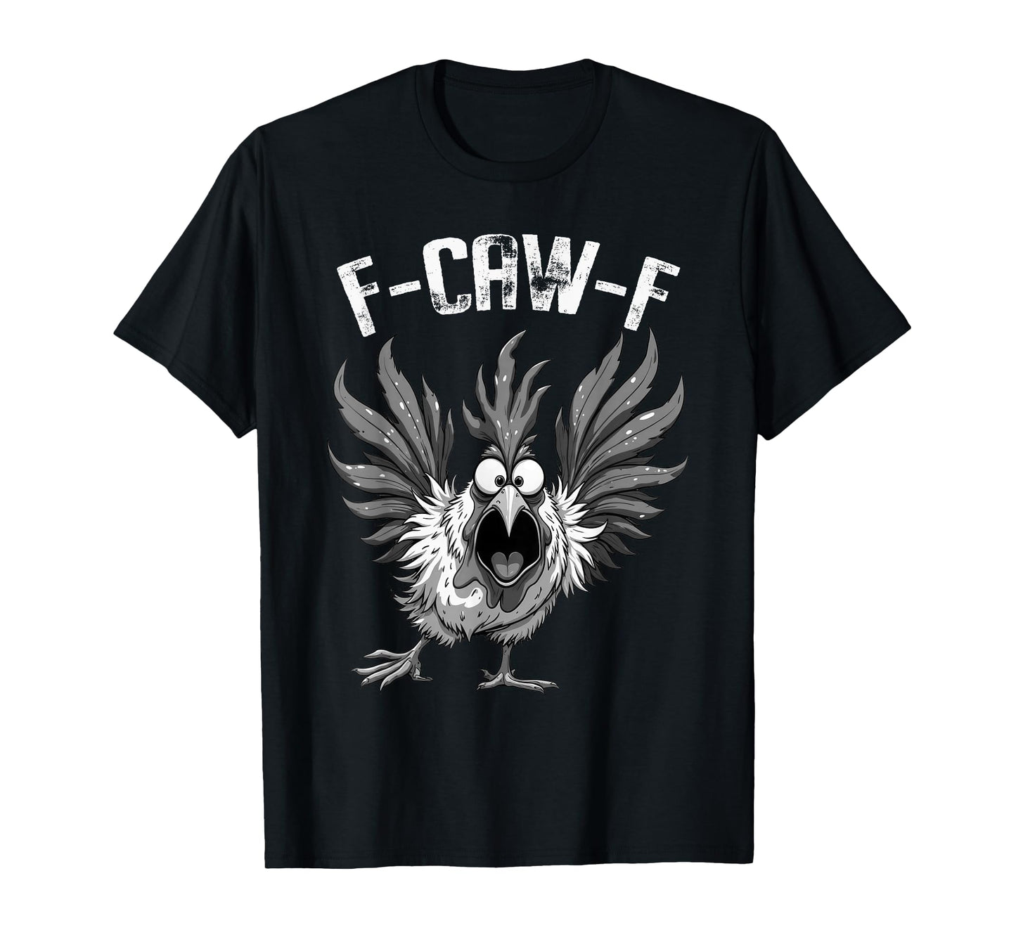F-Caw-F Funny Chicken Humor Angry Rooster Meme Halloween T-Shirt