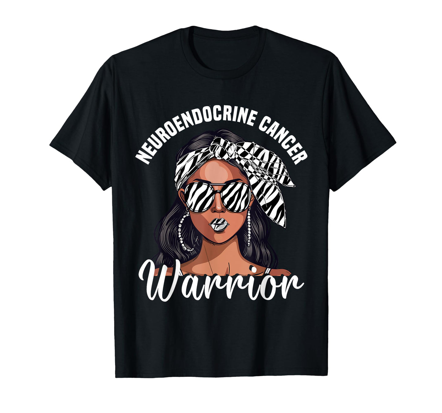 Cancer Awareness Ribbon Warrior Neuroendocrine Cancer T-Shirt