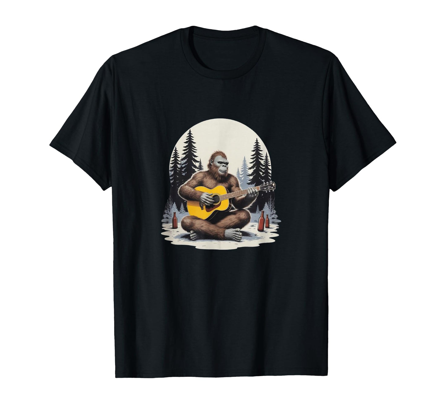 Bigfoot Jam Session - Funny Guitar & Beer Tee T-Shirt