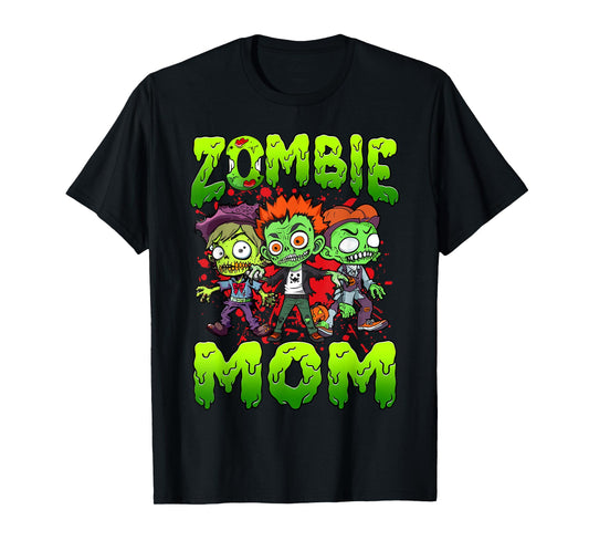Zombie Mom Halloween Costume Family Matching T-Shirt