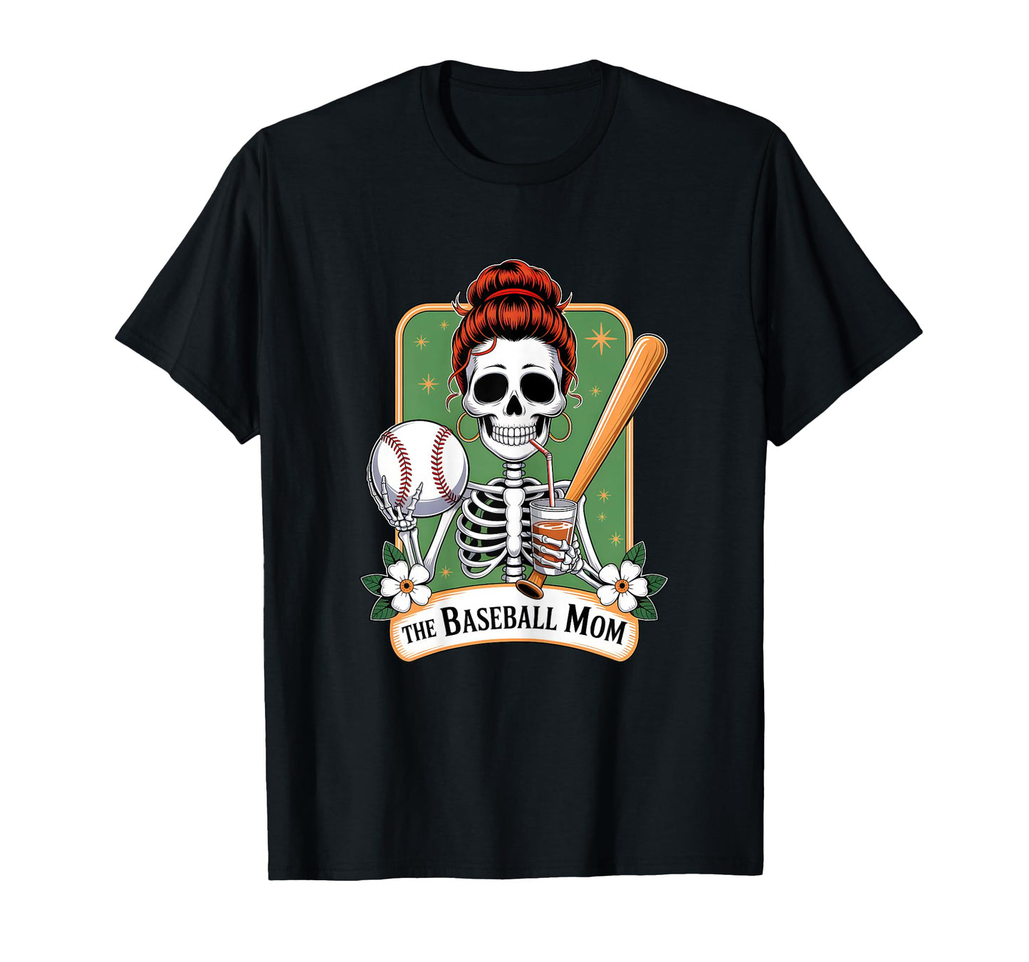 The Baseball Mom Tarot Card Skeleton Game Day Proud Moms T-Shirt