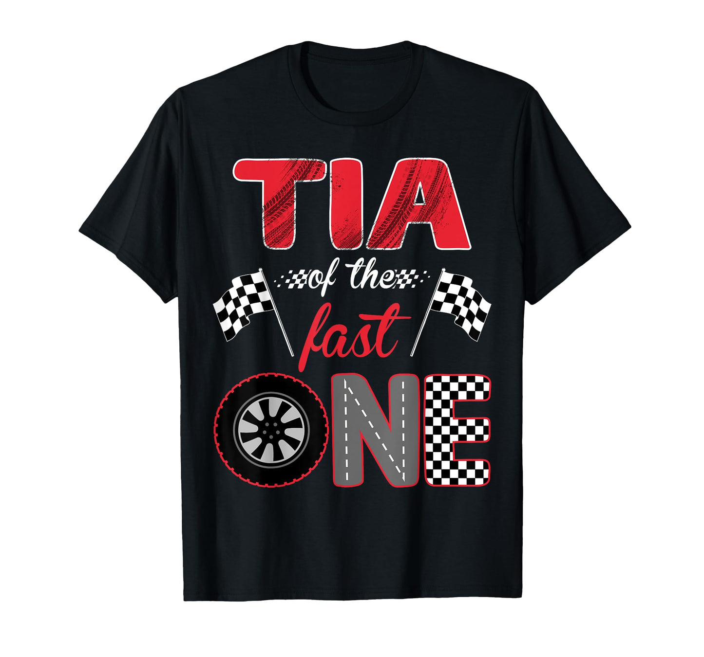 Tia Of The Fast One Birthday 1st Race Car Family T-Shirt