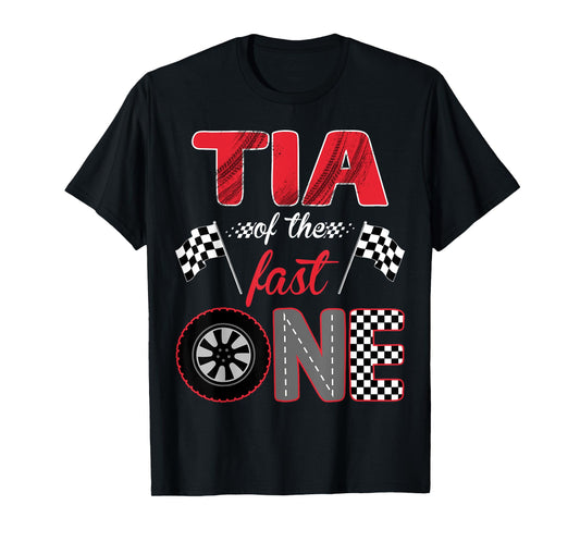 Tia Of The Fast One Birthday 1st Race Car Family T-Shirt