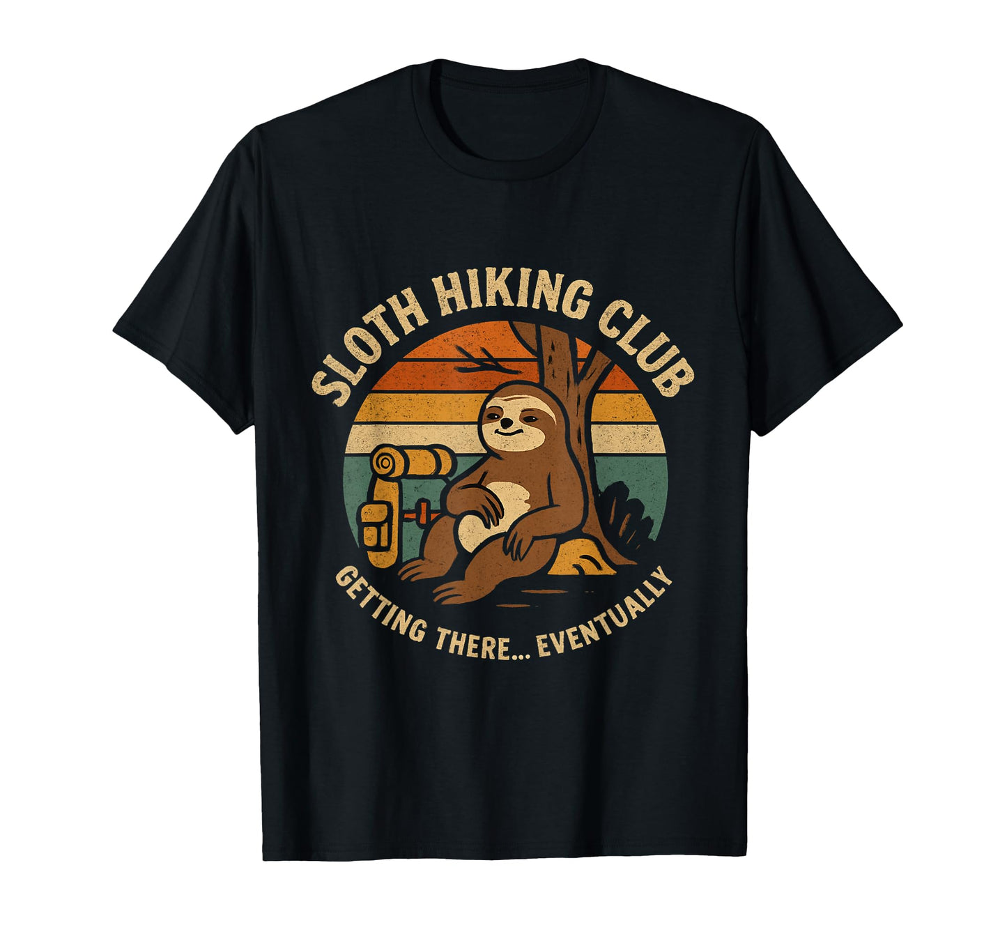 Sloth Hiking Club Adventure Outdoor Journey Funny Hiking T-Shirt