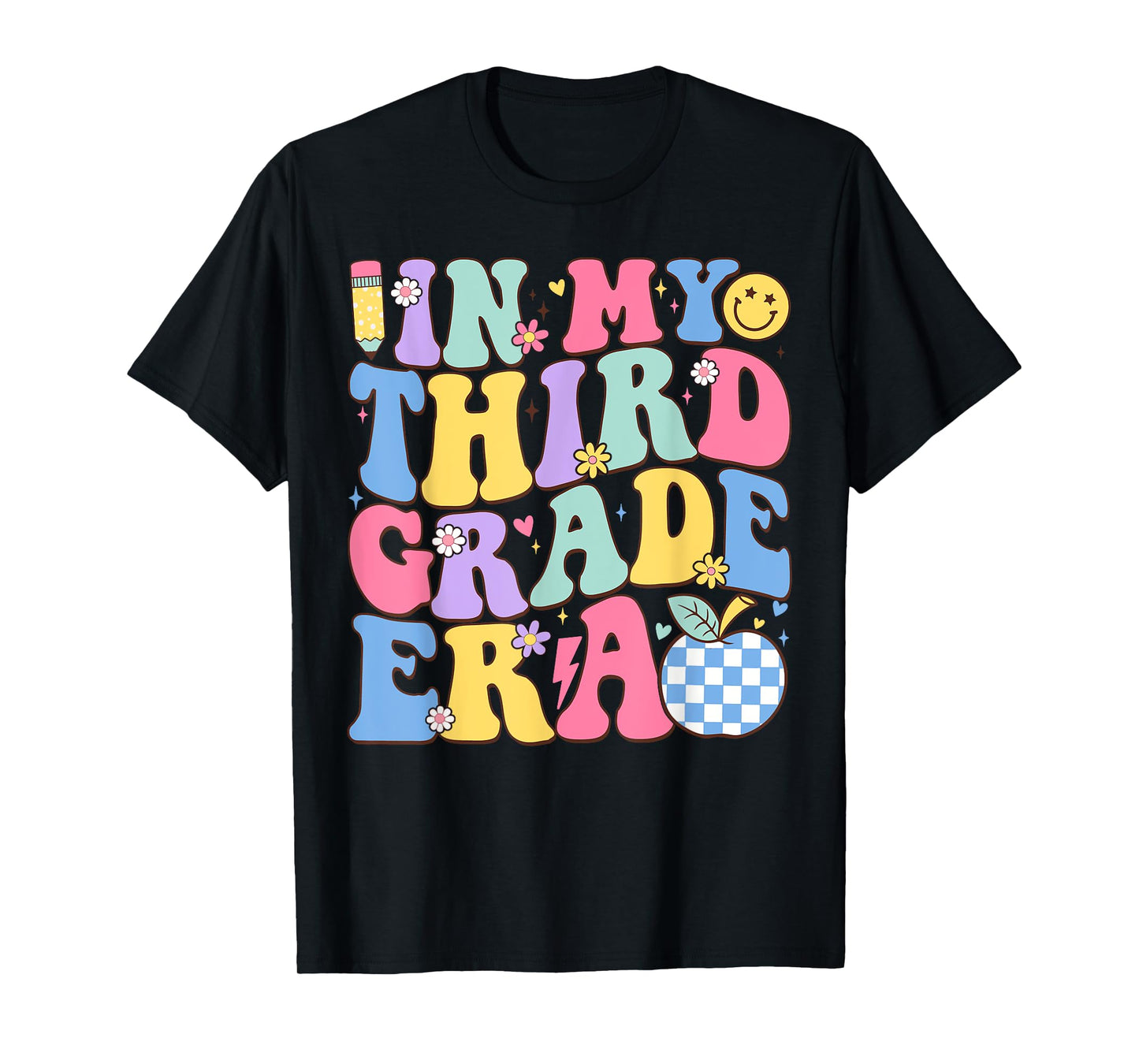 In My Third Grade Era Groovy Back To School Teachers Kids T-Shirt