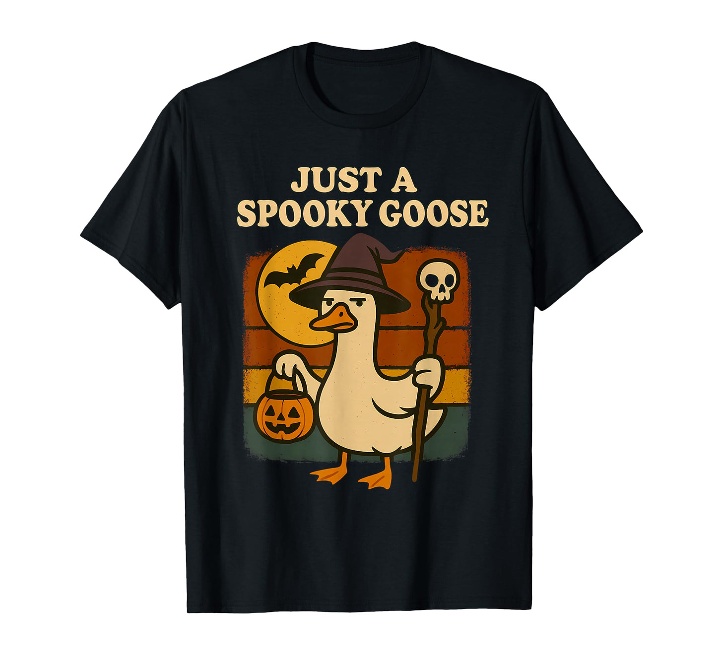 Just A Spooky Goose Halloween Skeleton Costume Silly Goose T-Shirt