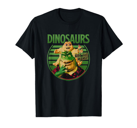 Dinosaurs Not The Mama! Baby & Earl Sinclair Big Retro Logo T-Shirt