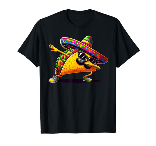 Dabbing Taco Cinco de Mayo - Funny Mexican Food Dab T-Shirt
