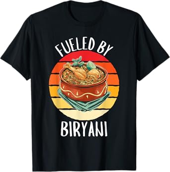 Retro Fueled By Biryani Vintage Biryani Lover T-Shirt
