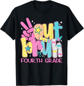 Bruh We Out 4th Graders Last Day of Fourth Grade Kids Girls T-Shirt