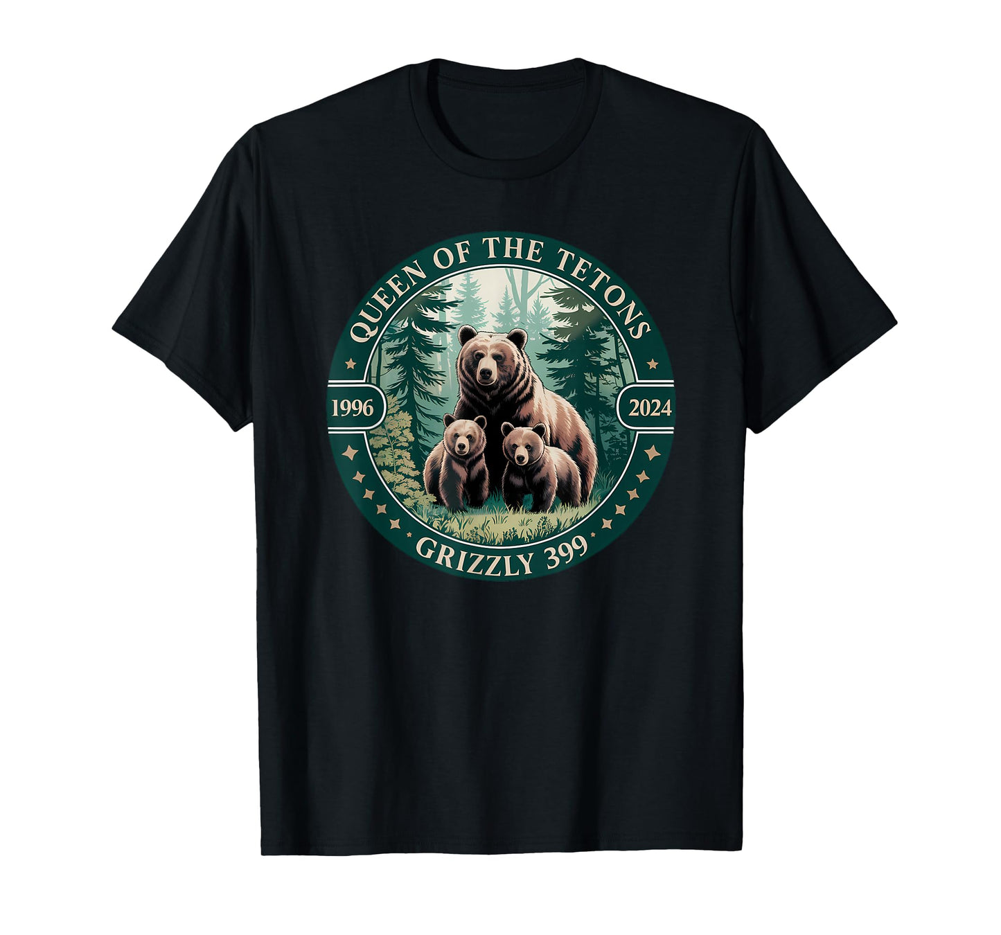Queen Of The Tetons Grizzly 399 Bear Lovers National Park T-Shirt