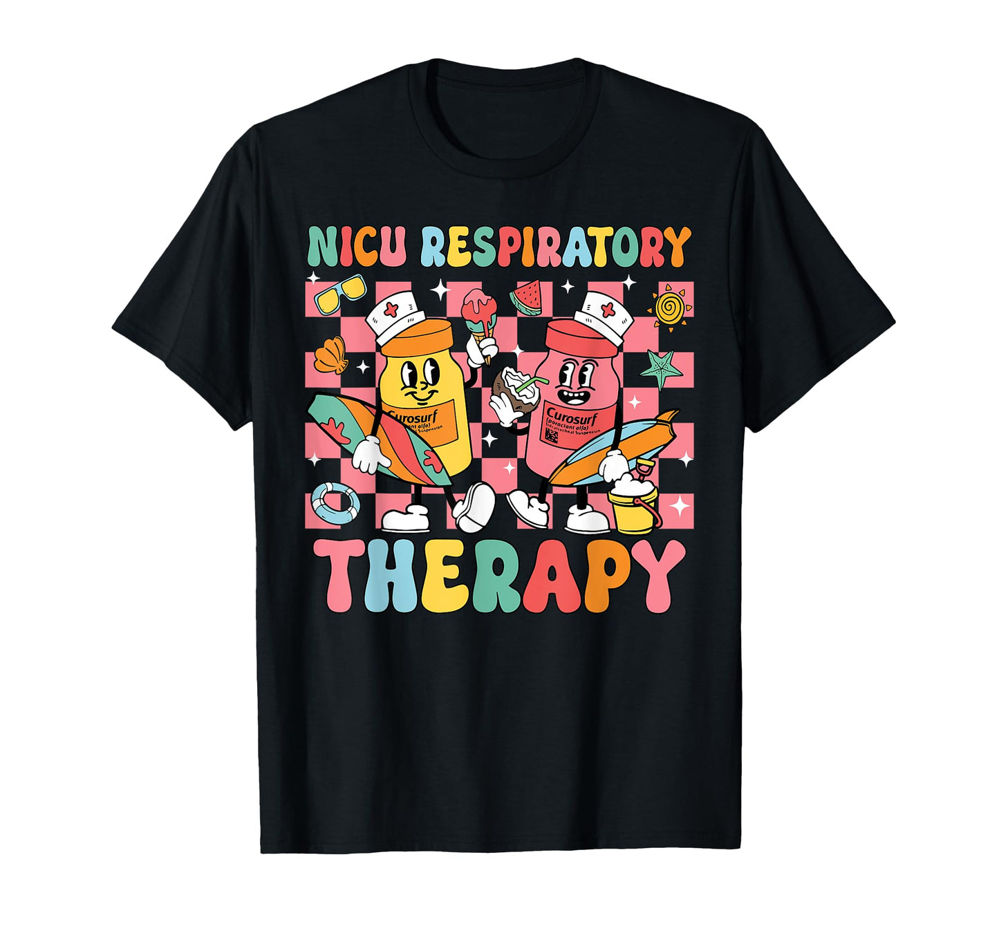 NICU Respiratory Therapy Summer Nurse Neonatal Beach Vibes T-Shirt