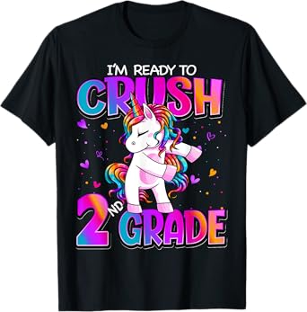 I'm Ready To Crush 2nd Grade Unicorn Back To School Girls T-Shirt