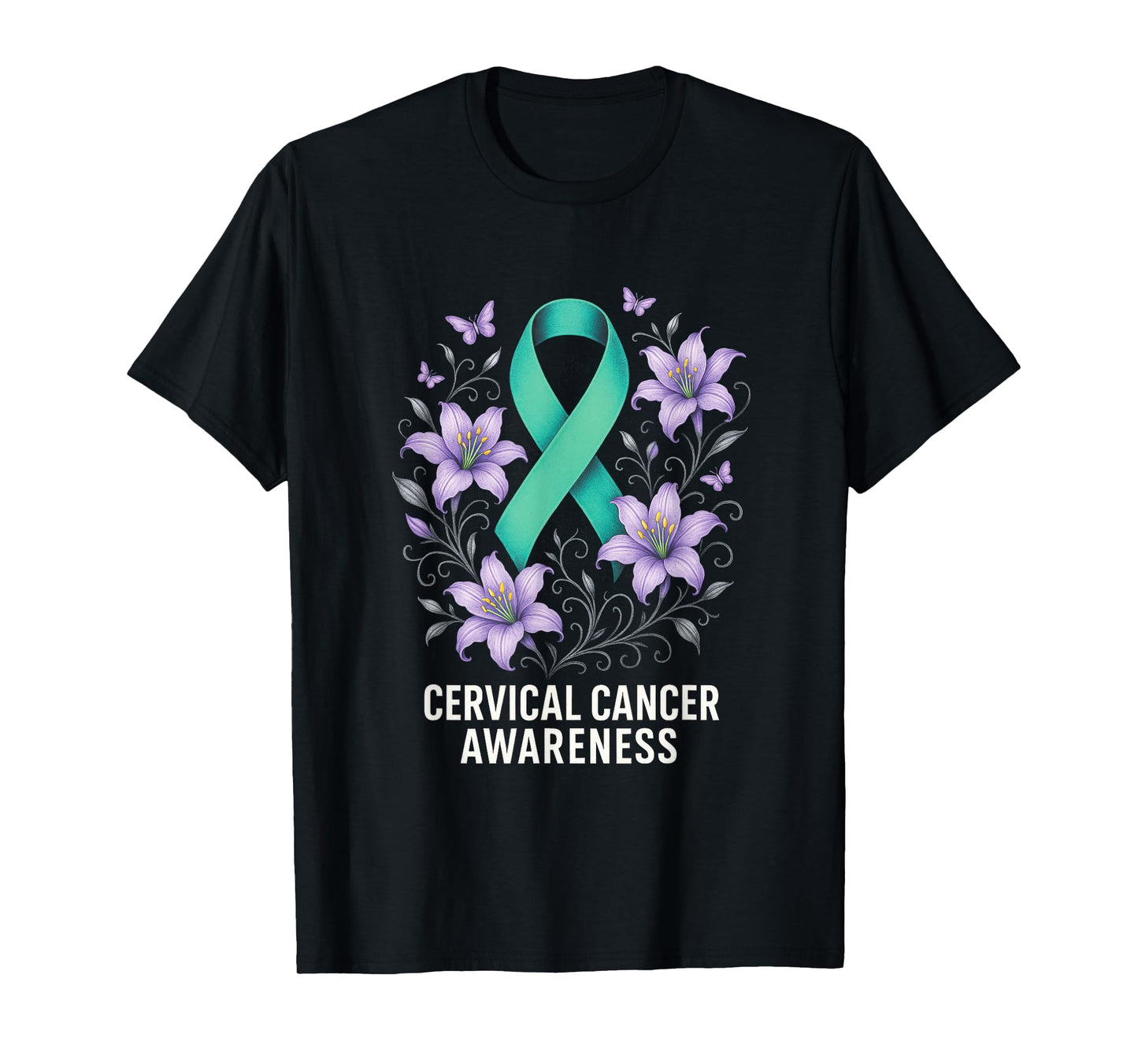 Cervical Cancer Awareness - Support Survivors Ribbon T-Shirt
