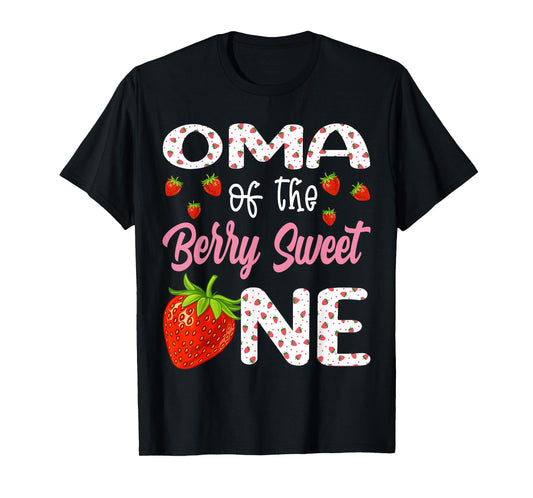 Oma Of The Berry Sweet One Strawberry First Birthday T-Shirt