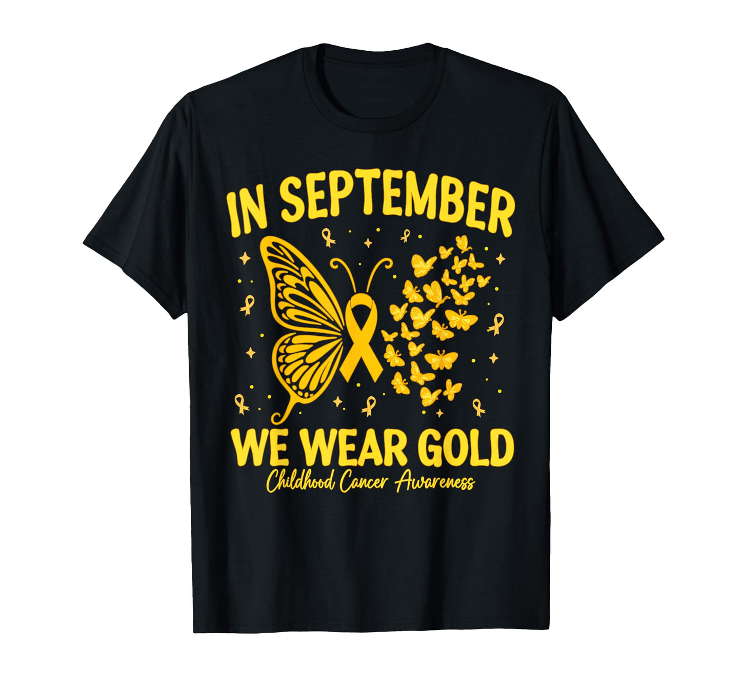 in September We Wear Gold Childhood Cancer Awareness Kids T-Shirt