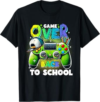 Back To School For Boys, Men Game Over Back To School Funny T-Shirt