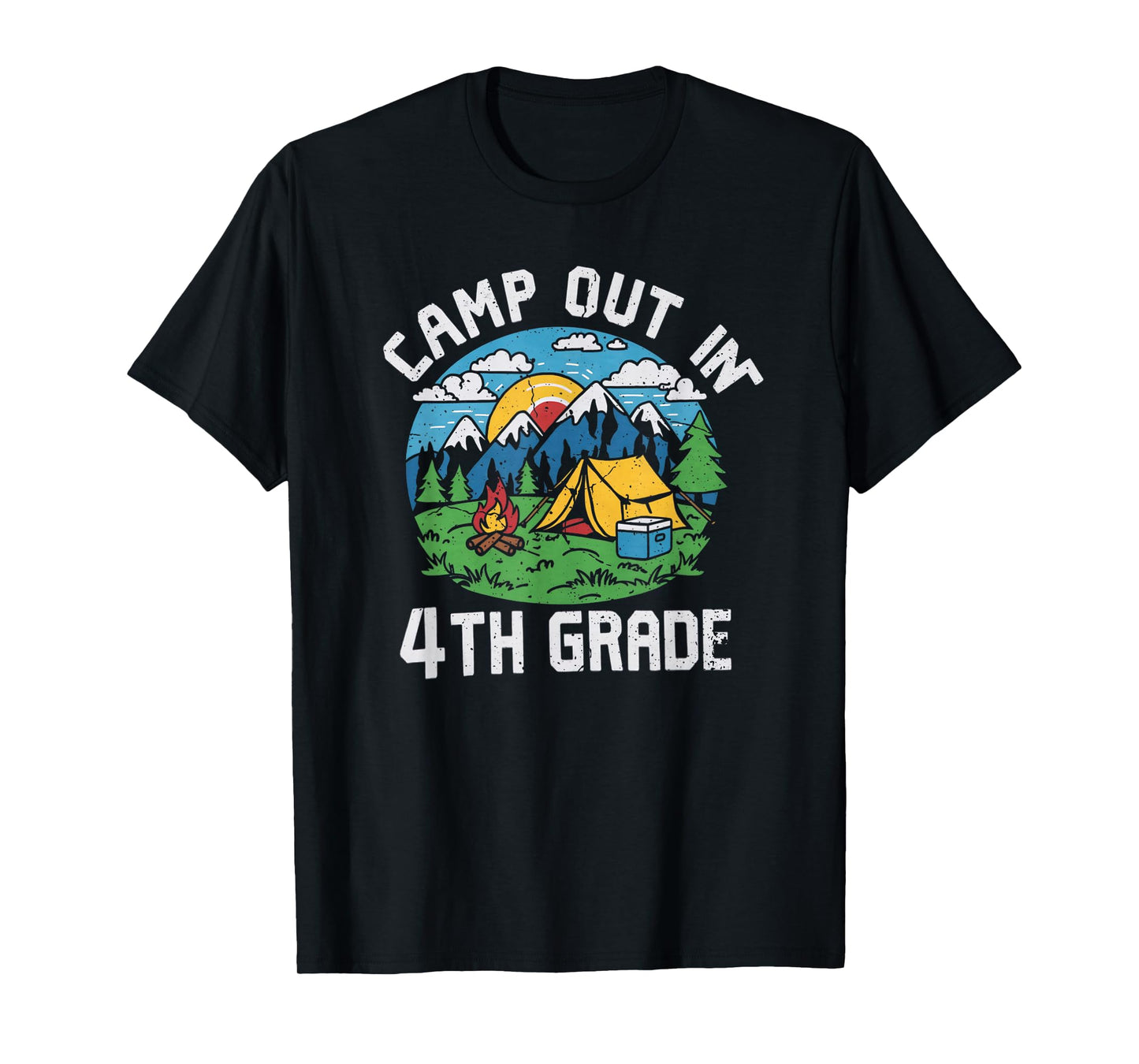 Camp out In 4th Grade Funny Camping Lovers Back to School T-Shirt