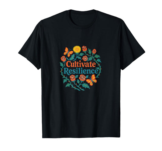 Cultivate Resilience Dandelion Flowers Artwork Nature lover T-Shirt