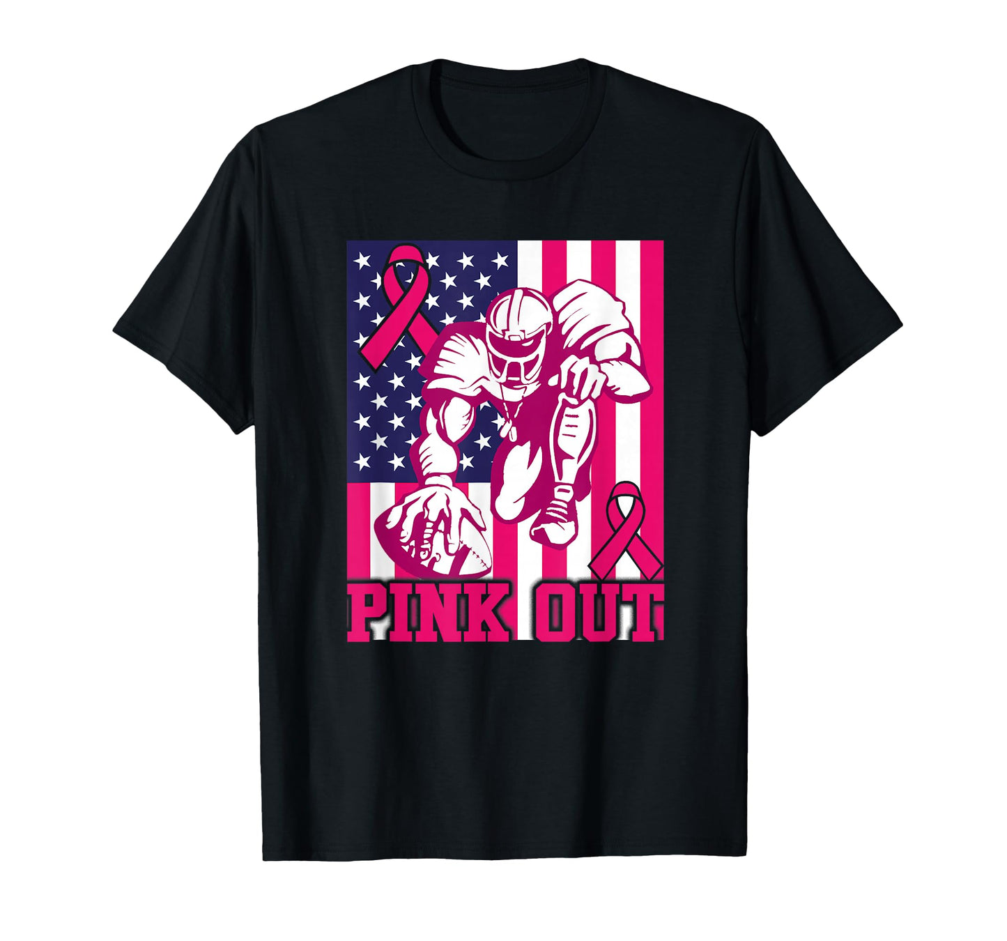 Pink Out Football Breast Cancer Awareness Toddler Boys Kids T-Shirt