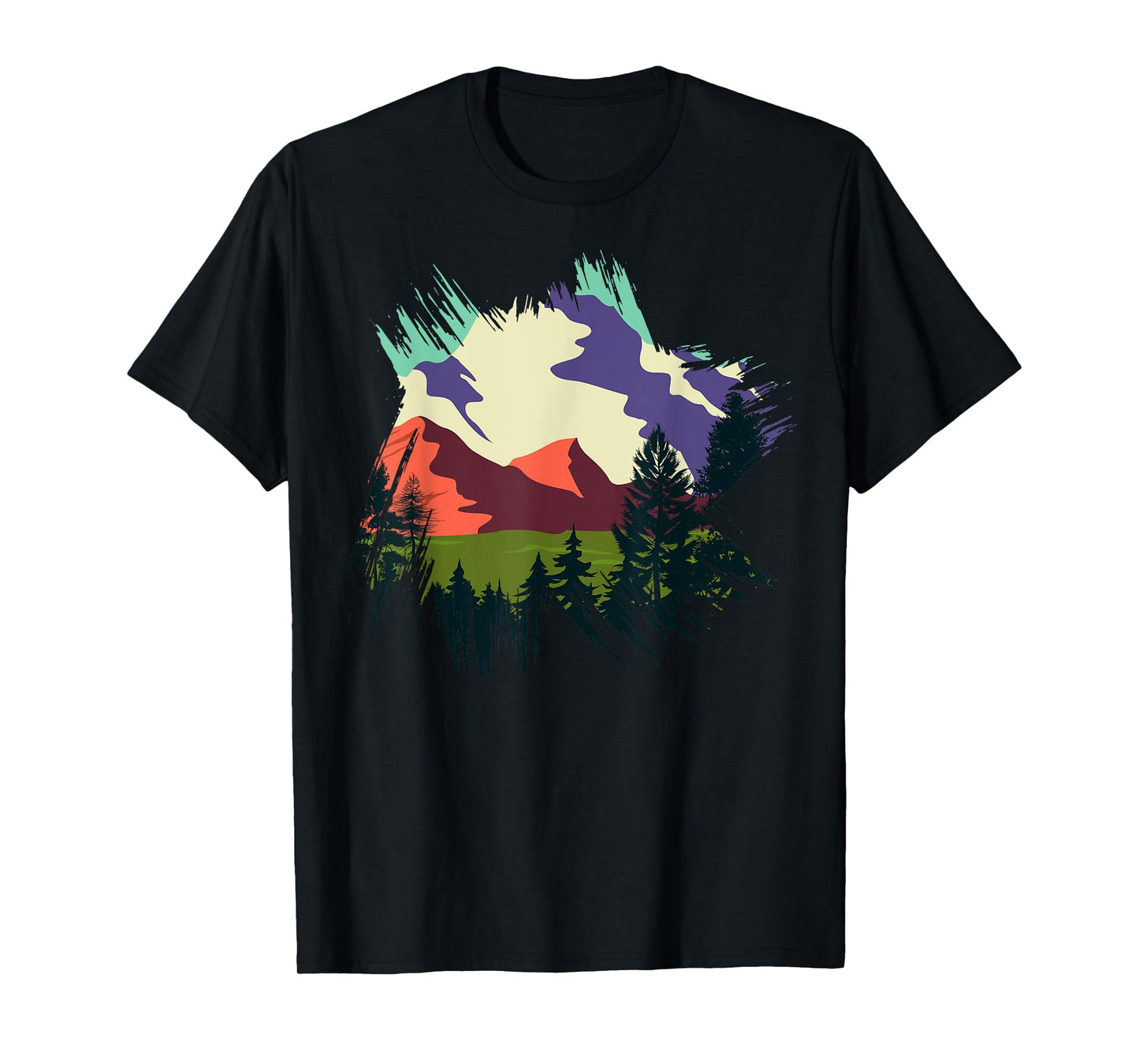 Timeless Mountain, Nature Trees and Forest T-Shirt