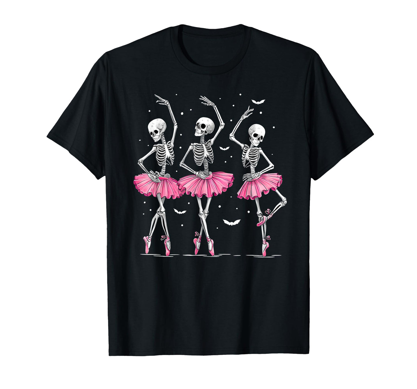 Ballerina Ballet Dance Halloween Dancing Skeleton Girl Women T-Shirt