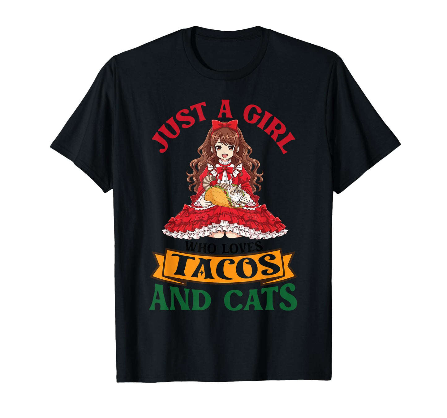 Just A Girl Who Loves Tacos and Siberian Cats Mother Mommy T-Shirt