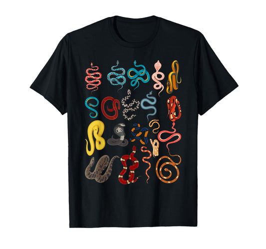 Types Of Snakes Educational Herpetologist Kids Boys Girls T-Shirt