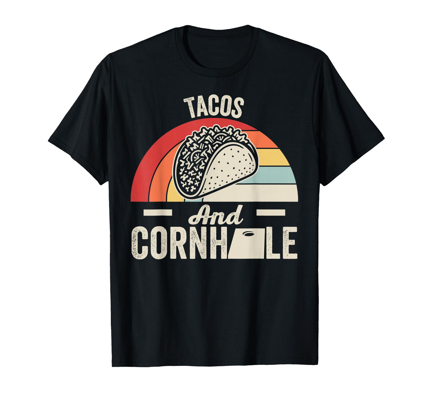 Tacos and Cornhole Retro Vibe T-Shirt