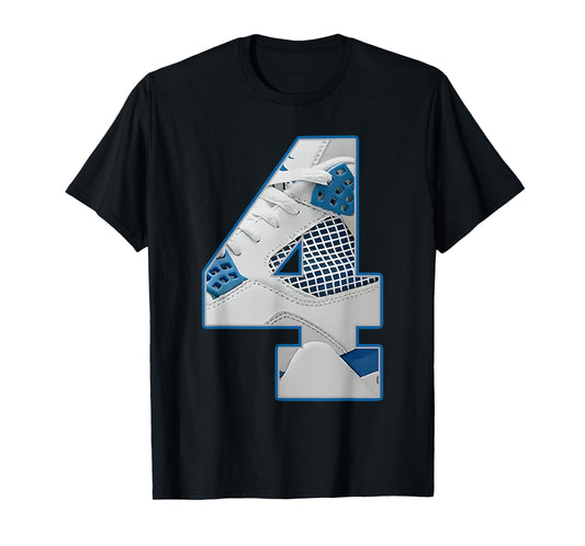 Number 4 Military Blue 4s Matching Tee For Men Women T-Shirt