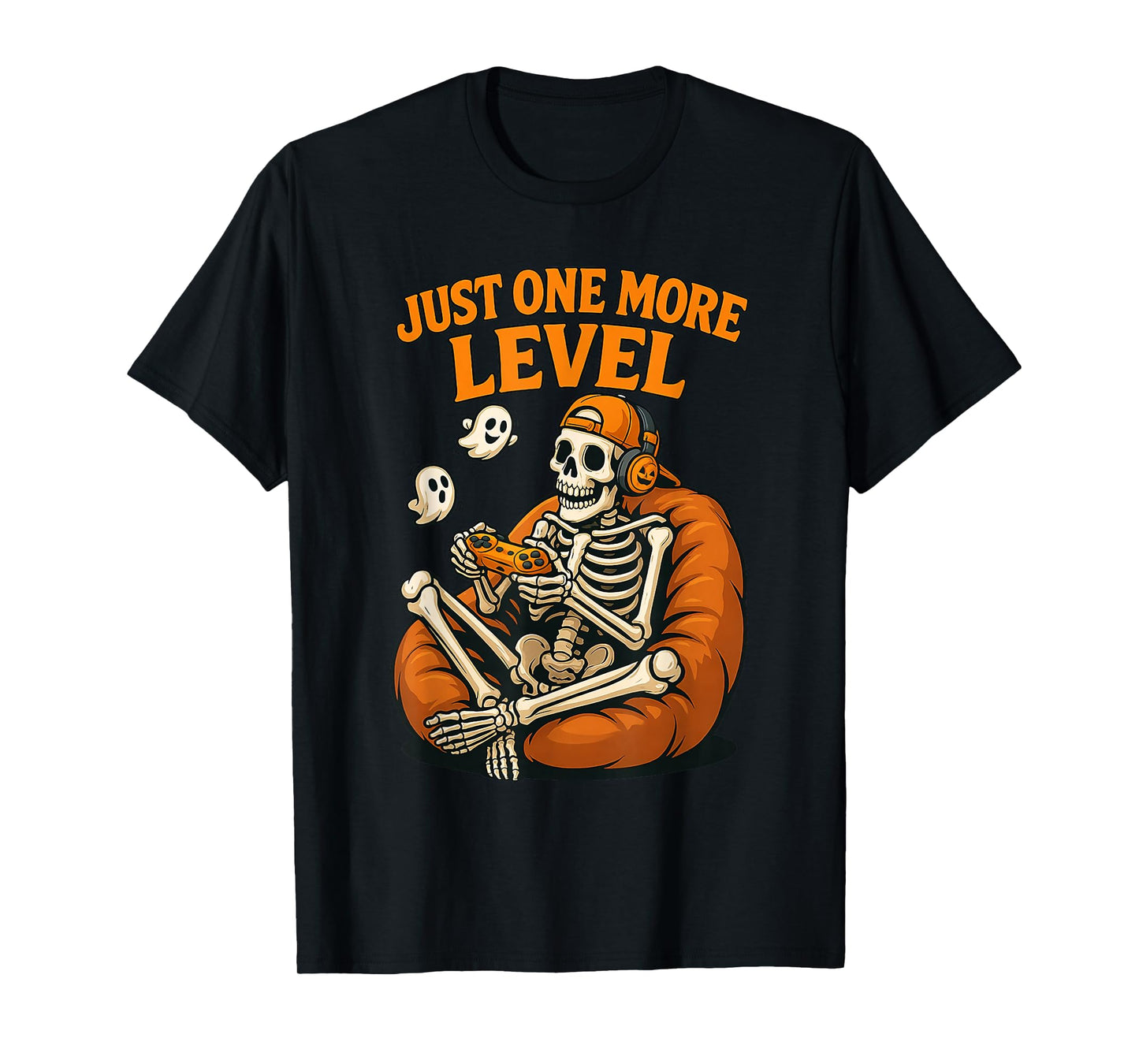 Funny Video Game Halloween Skeleton Gamer Costume Men Boys T-Shirt