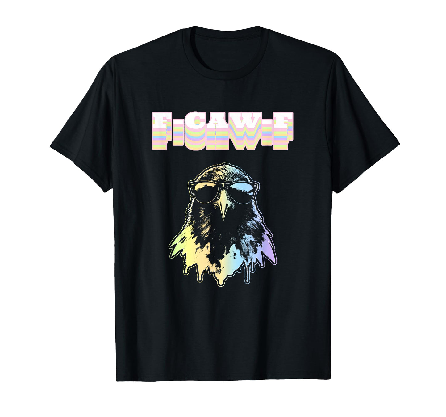 F-Caw-F Funny Retro Crow Raven Meme Men Women T-Shirt