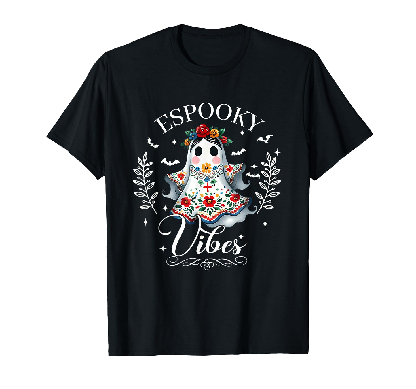 Espooky Vibes Maestra Halloween Spanish Mexican Teacher T-Shirt