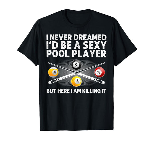 Best Pool Design For Men Women Billiards Lover Pool Player T-Shirt