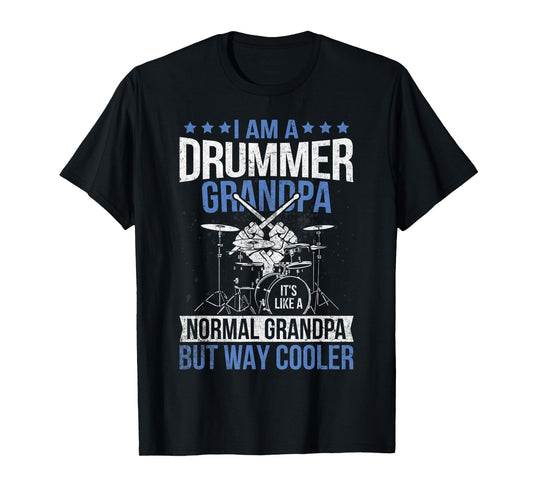 Drummer Grandpa Drum Enthusiast Grandfather Novelty T-Shirt