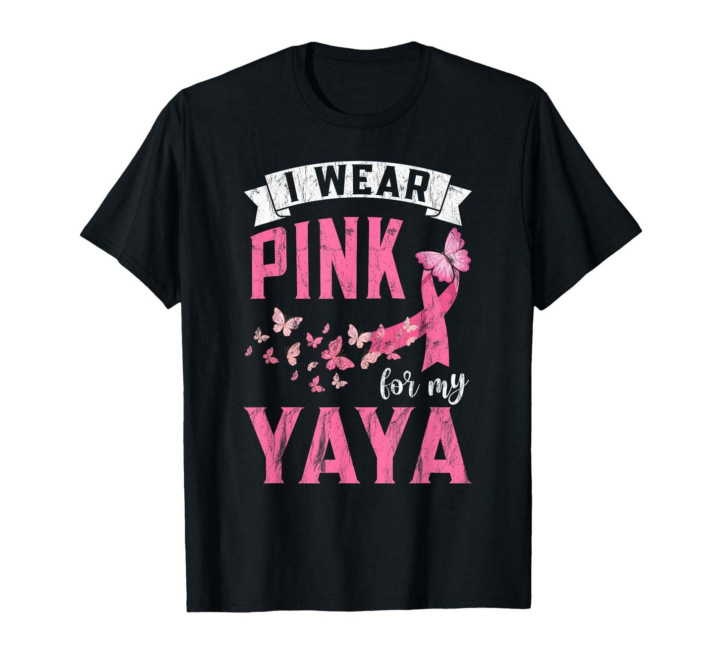 I Wear Pink For My Yaya Breast Cancer Awareness Month T-Shirt