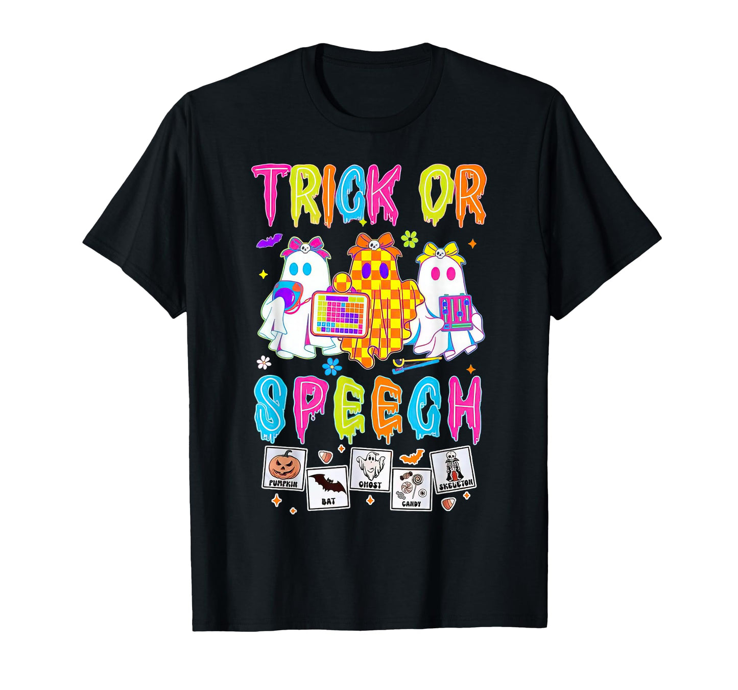 Trick Or Speech Halloween Therapy Speech Boo Ghost T-Shirt