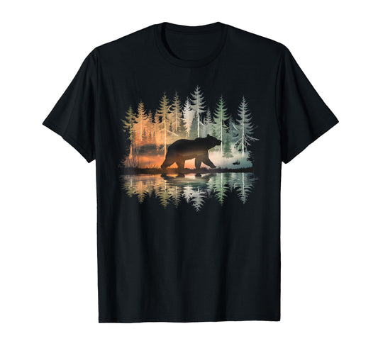 Bear Forest Nature Wildlife Outdoor Bear Lovers T-Shirt