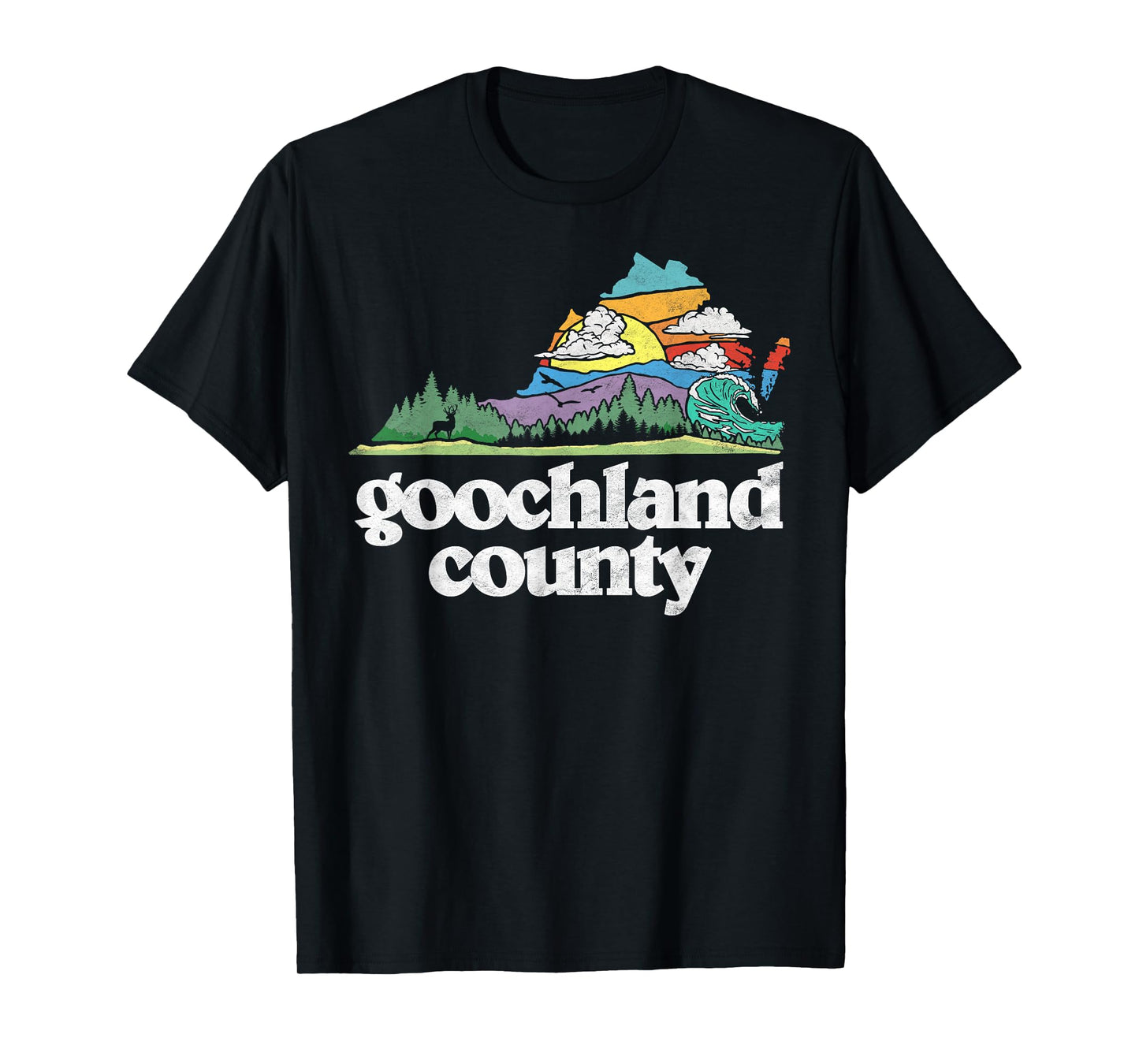 Goochland County Virginia Outdoors & Nature Lover Retro T-Shirt