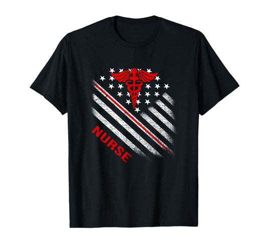 American Flag Patriotic Nurse Nurses Nursing Student T-Shirt