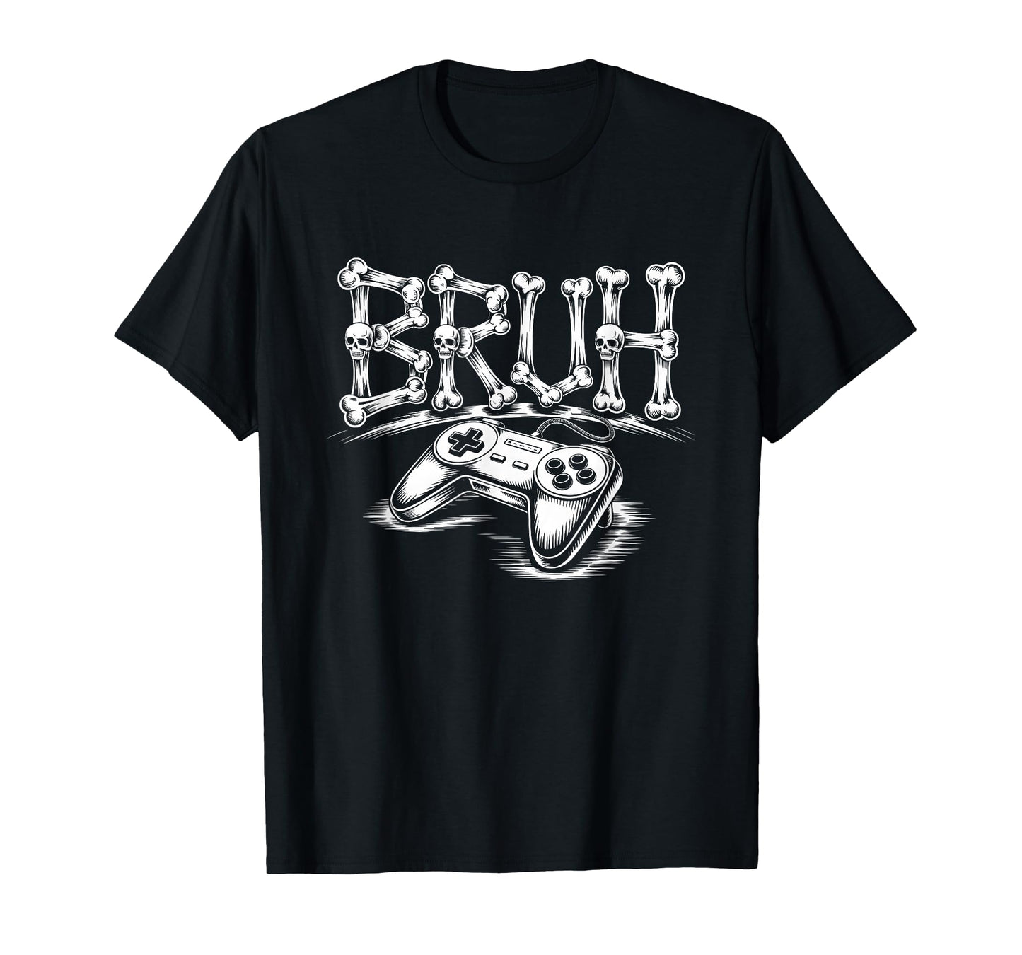 Bruh Funny Gamer Controller Halloween Video Game Meme T-Shirt