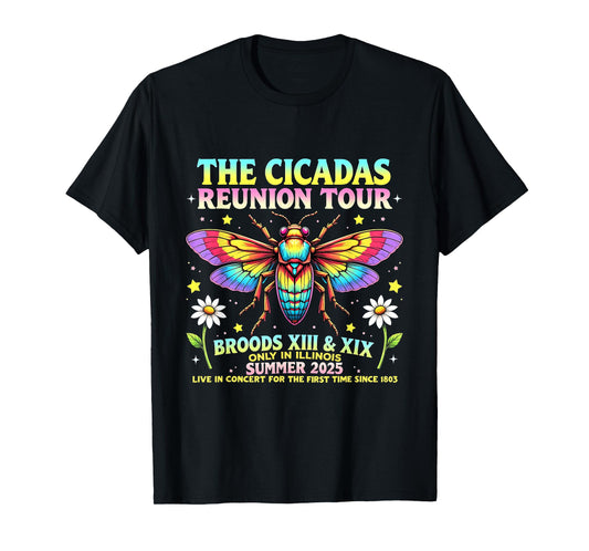 2025 Cicada Brood XIV Swarm Reunion Tour Summer Cicadas T-Shirt