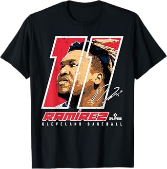 Jose Ramirez - Silhouette Enriquito Cleveland MLBPA T-Shirt