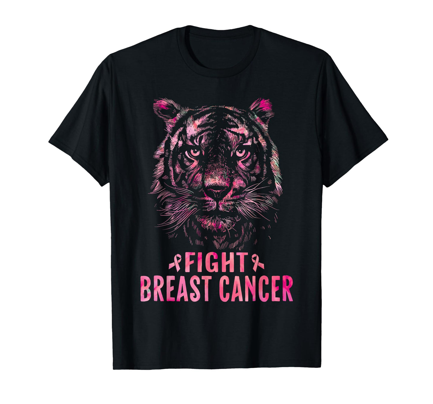 Fight Breast Cancer Awareness 2025 Shirts For Women Tiger T-Shirt