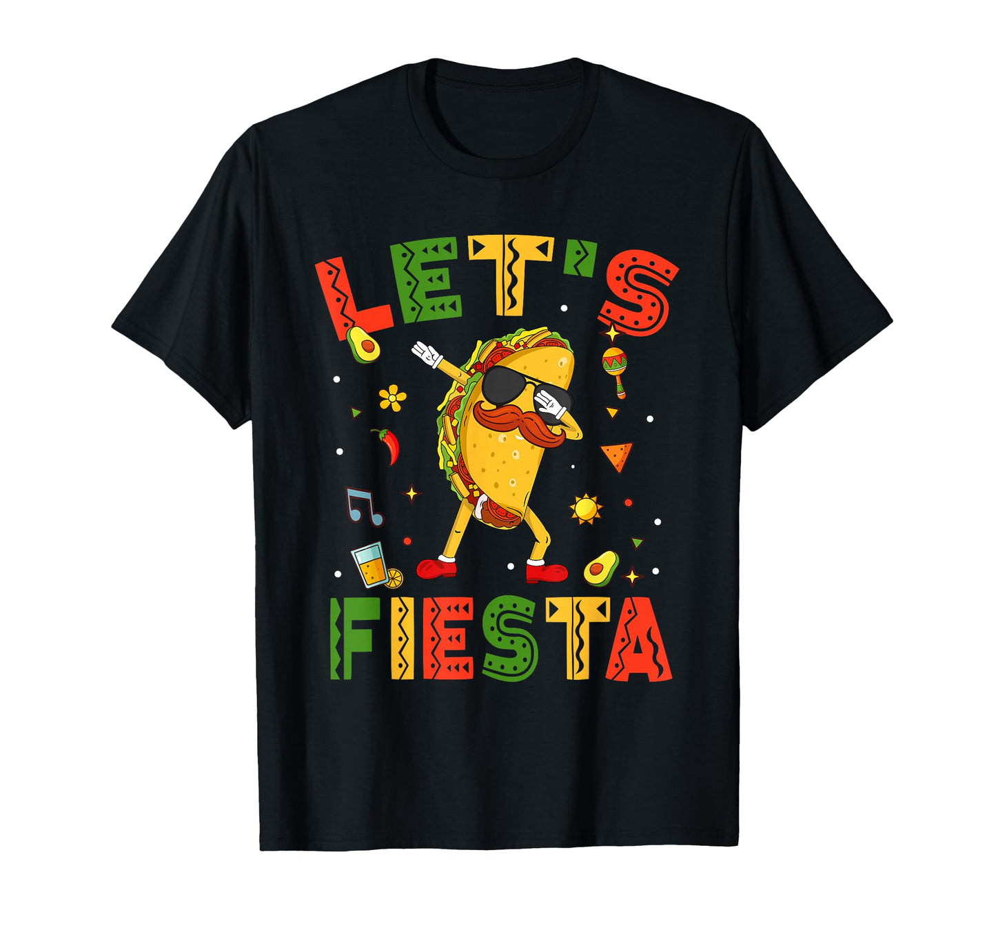 Let's Fiesta Tacos Dabbing Cinco De Mayo Mexican Dab Boy Kid T-Shirt